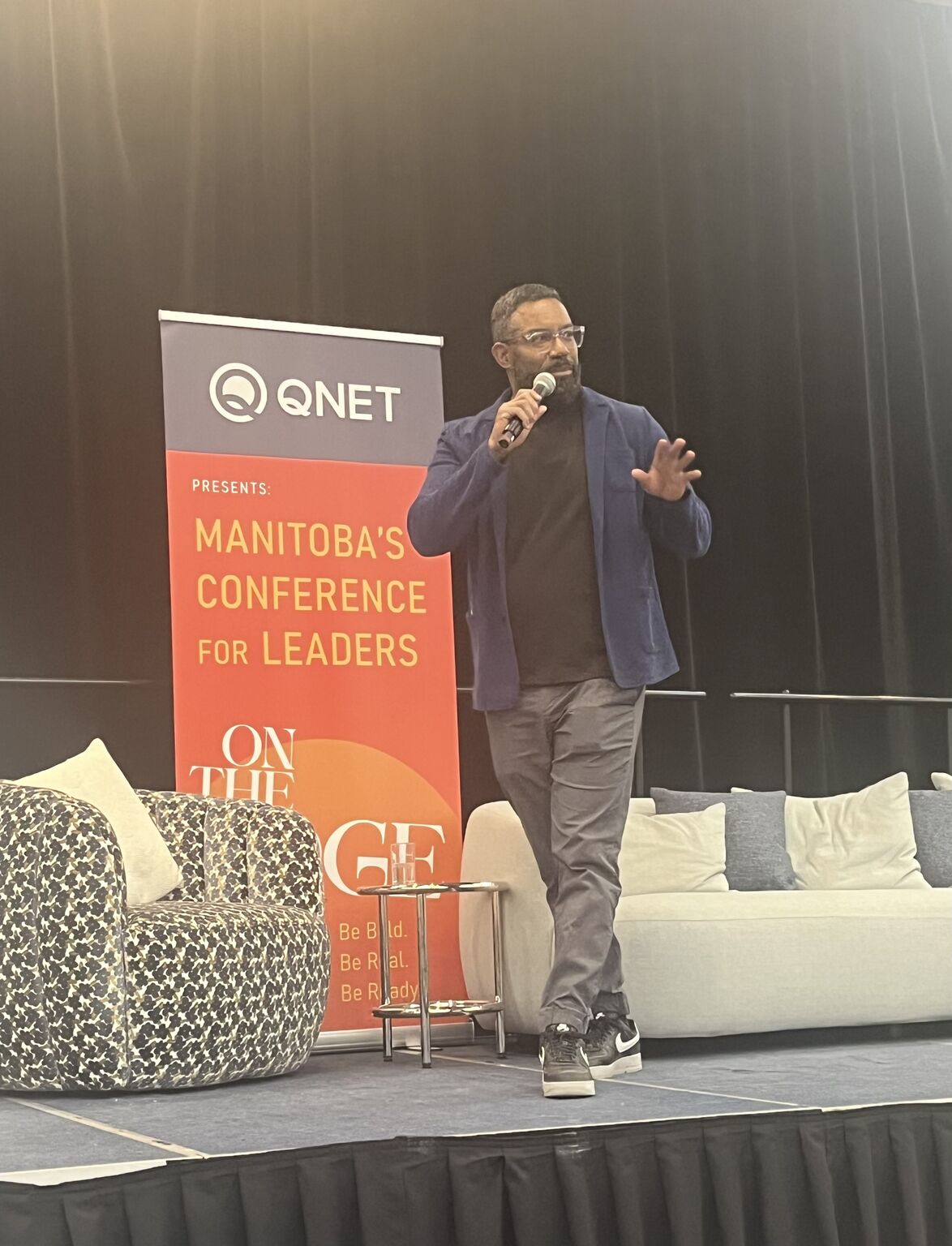Rich Thomas speaking at Manitoba's Conference for Leaders